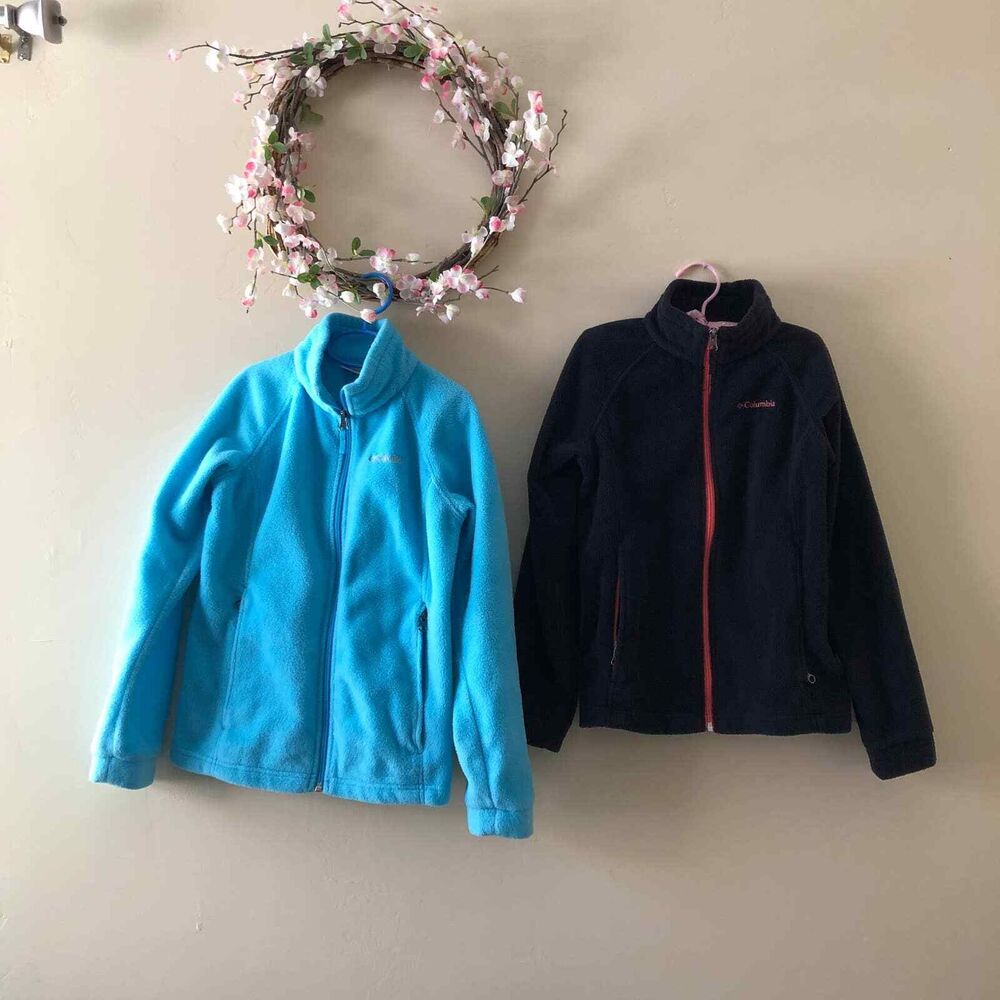 Columbia Fleece Bundle Black Turquoise Size M